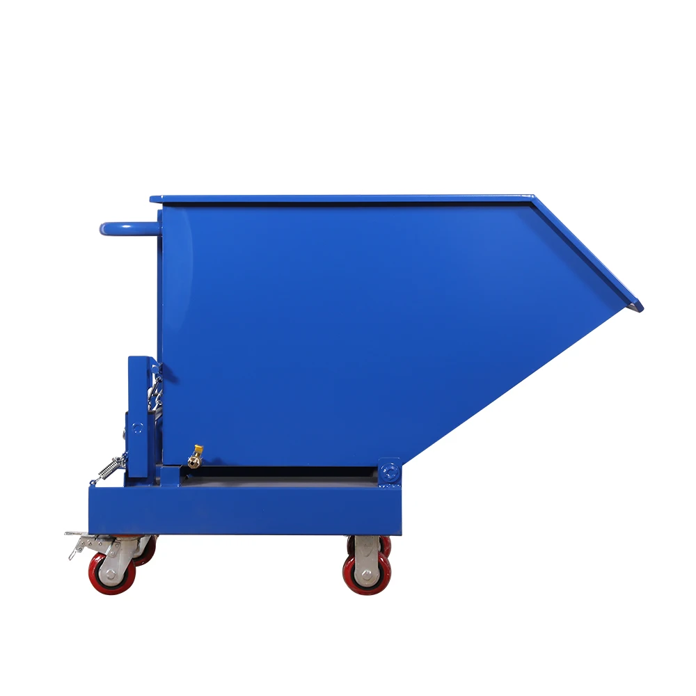 Hot Sale Low Price Forklift Waste Self Tipping Bins Tipper Metal Forklift Bin Dumper For Factory