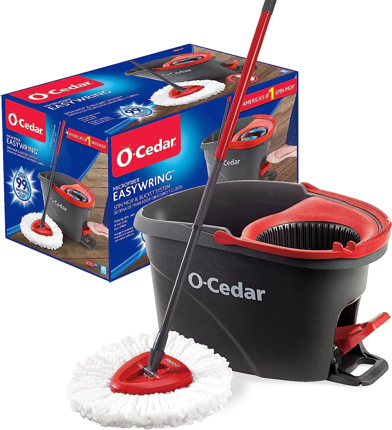 Ocedar Easywring Microfiber Spi'n Mop Bucket Floor Cleaning System