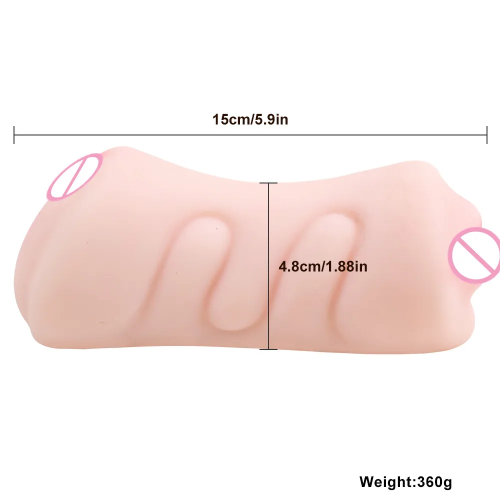 Hot Selling Plastic Male Masturbator Pocket Pussy Sex Toys Vaginal Ass  Masturbator Life Size Masturbator for Men Automatic