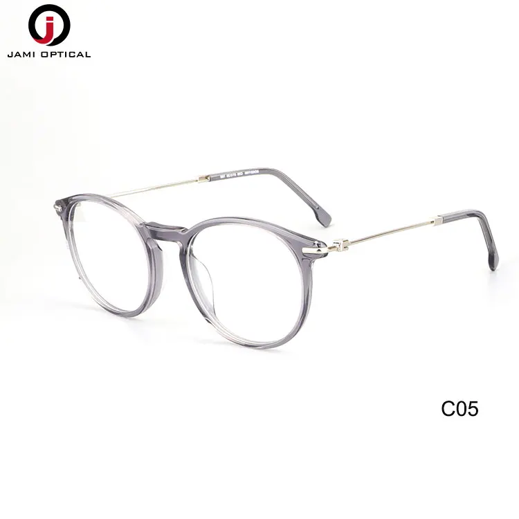 2023 Classic Fashion Eyewear Wholesale Frame Optic Round Acetate Eye Glasses Frame Buy Glasses 6464