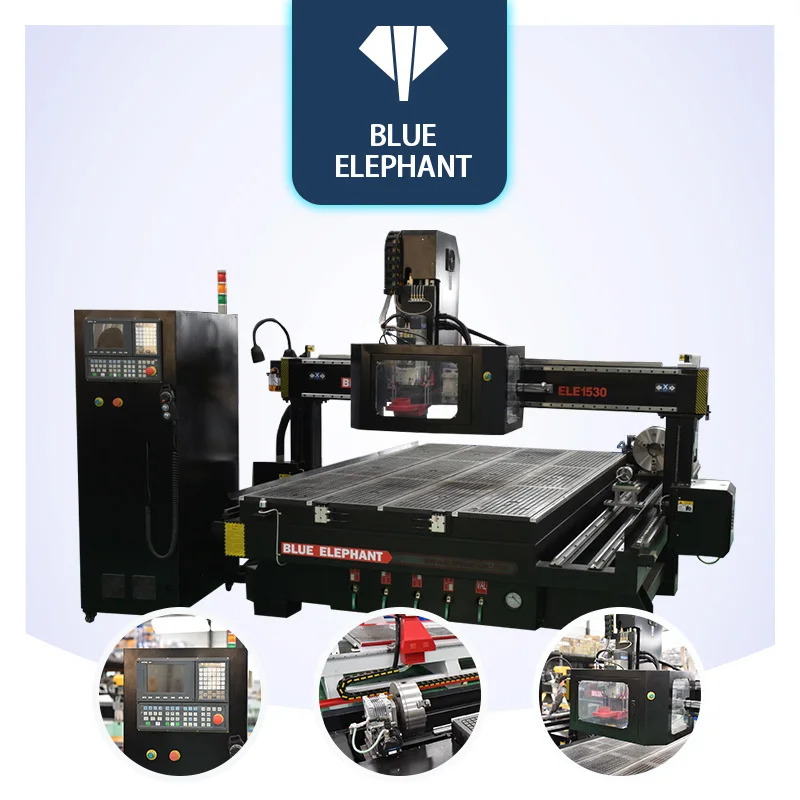 Latest Dual Function 1530 Carousel Tool Change 4 Axis Atc Cnc Router Machine with Better Feedback