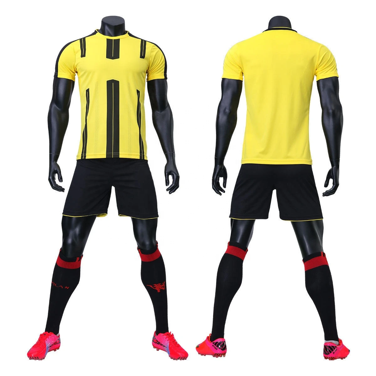 Source 2023 New Design Customized Logo Blue Soccer Wear Jersey Set