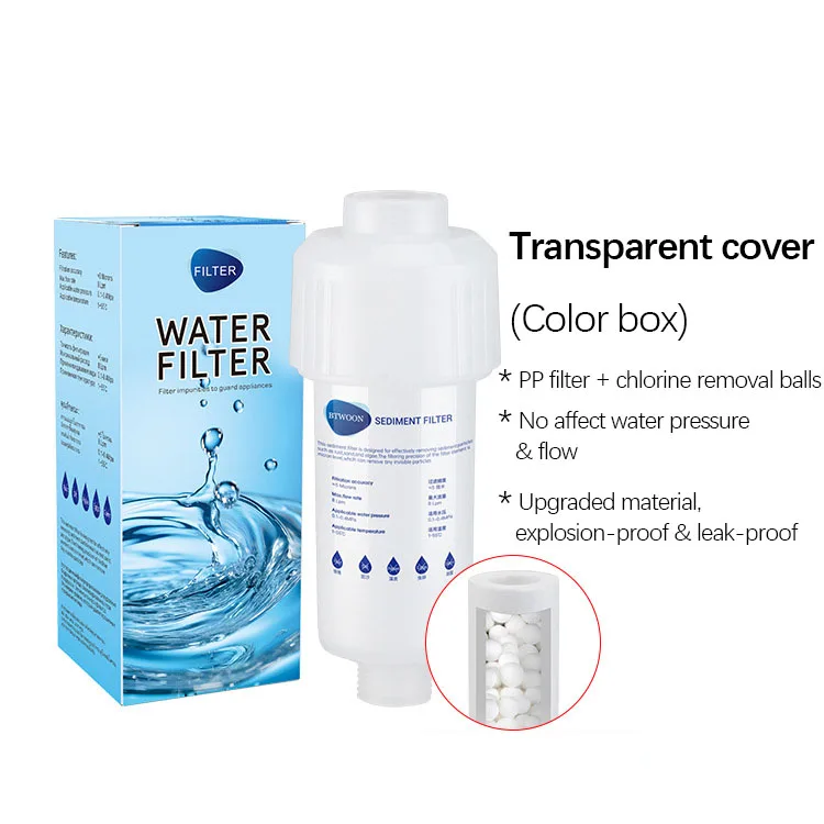 1/2" Connect Portable Tap Rust Removal Filter Washing Machine Water Prefilter Sediment Anti Scale Filter Shower Filter