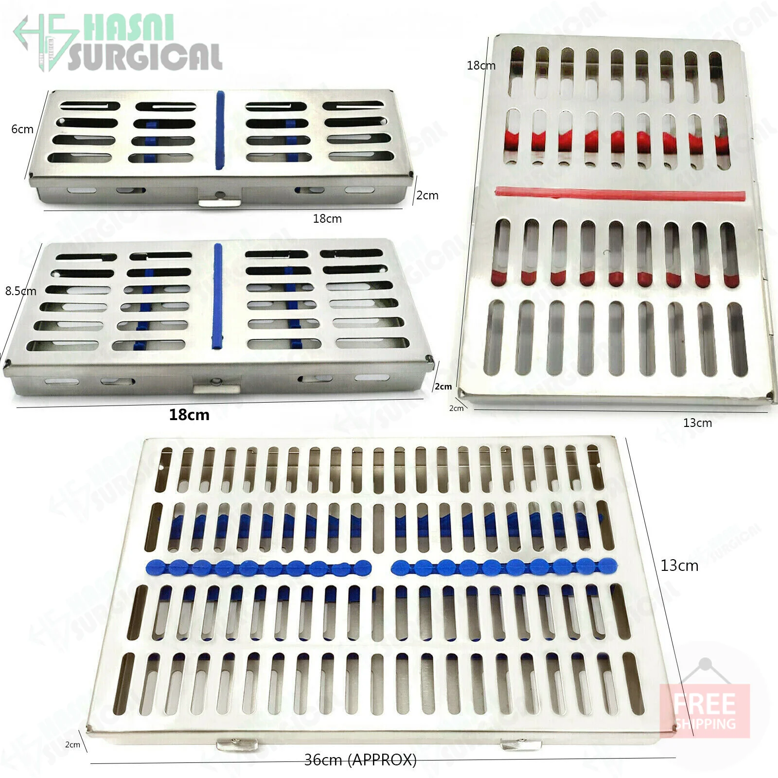 Dental Autoclave Sterilization Cassette Rack Organize Box Tray for 12 ...