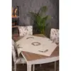 Natural Beige Base with Purple Floral Details