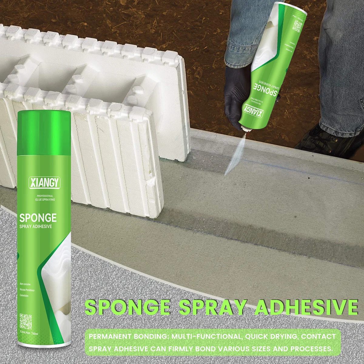 Super Spray Contact Foam Plywood Board Embroidery Spray Adhesive Sponge