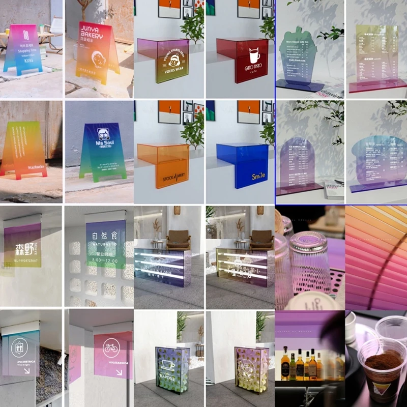 Laser Cutting Gradient Colored Acrylic Sheet