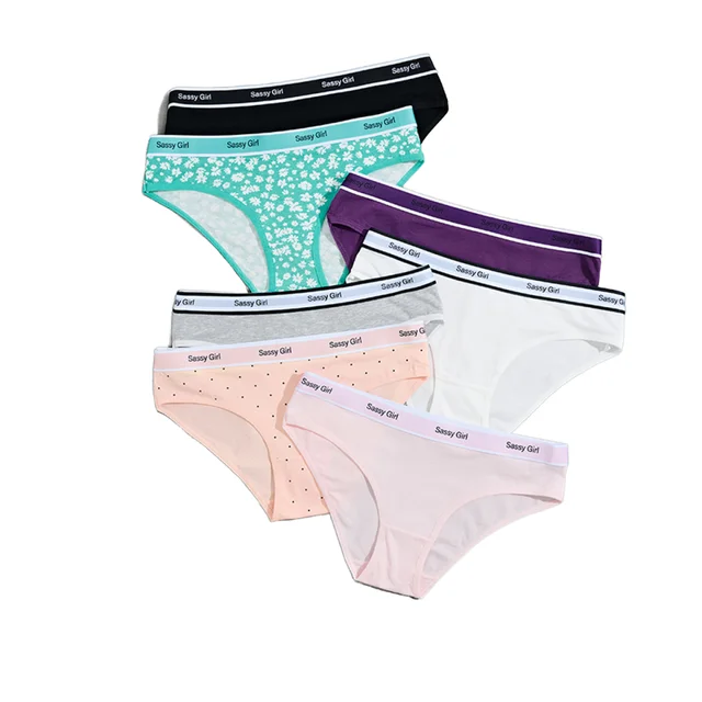 Women&#39;s Cotton Panties with Antibacterial Properties Breathable and Seamless for Adults Hot Selling 7-pack Set Mixed Colors