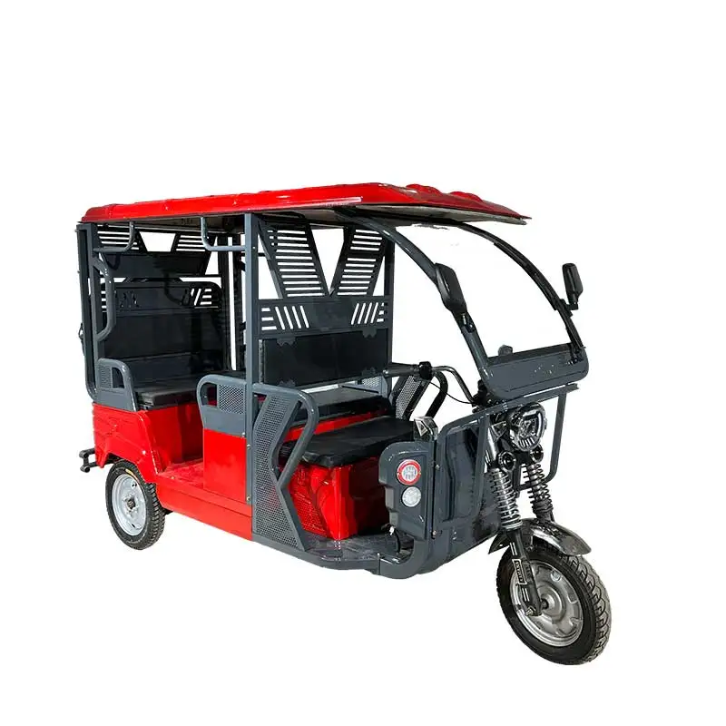 QSD Latest Factory Delivery High Quality 48v 1200W Battery Operated Electric Rickshaw Open Passenger Tuktuk India Style for Sale