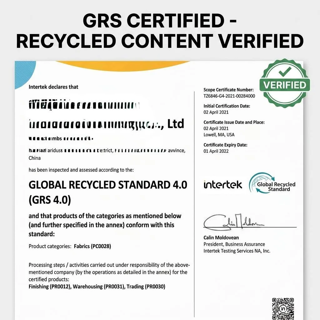 Global Recycled Standard Certificate