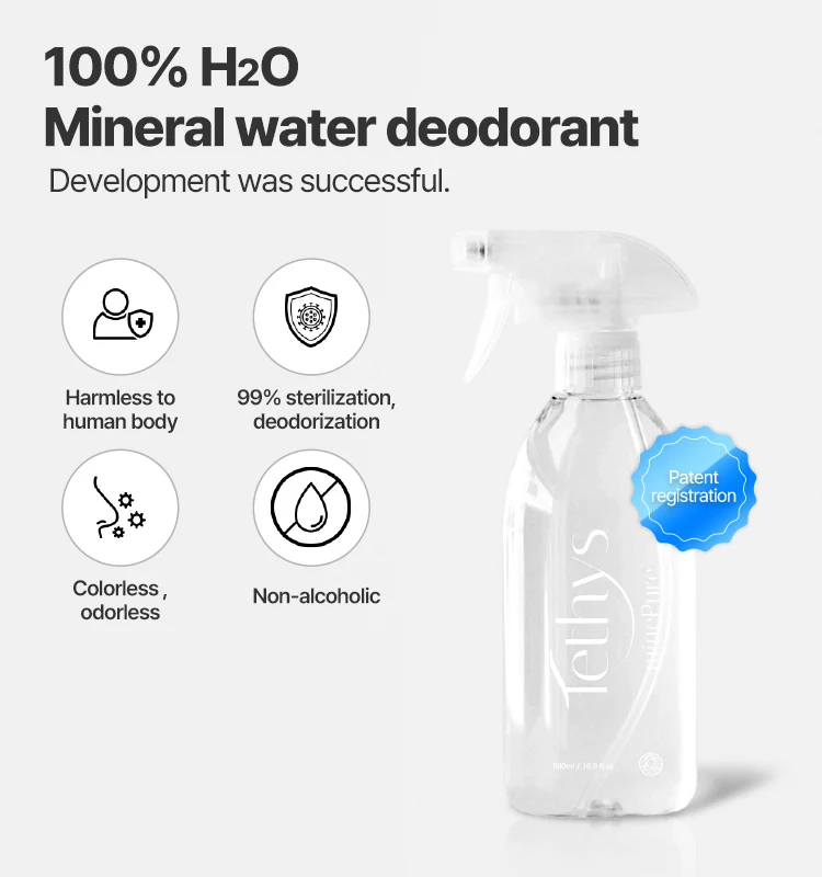 Korean Ewg Green Tethys Minepure 100 H2o Mineral Water Deodorant Odor