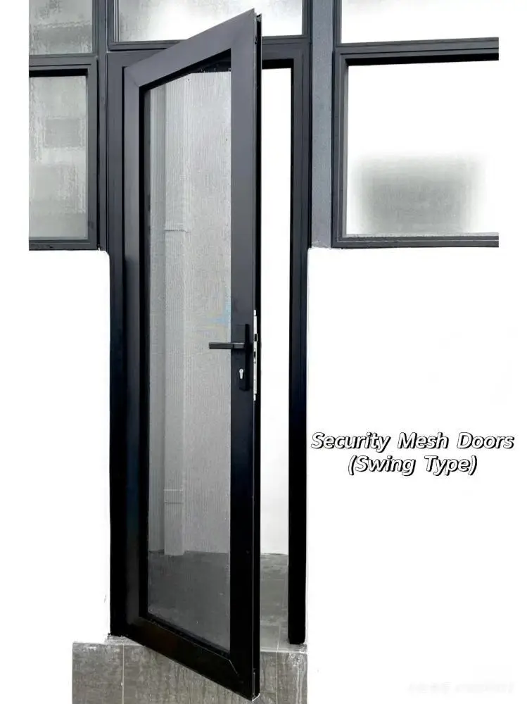 Installed on the Exterior of Entry Doors 304 316 Stainless Steel Mesh Storm Door Aluminum Security Screen Door