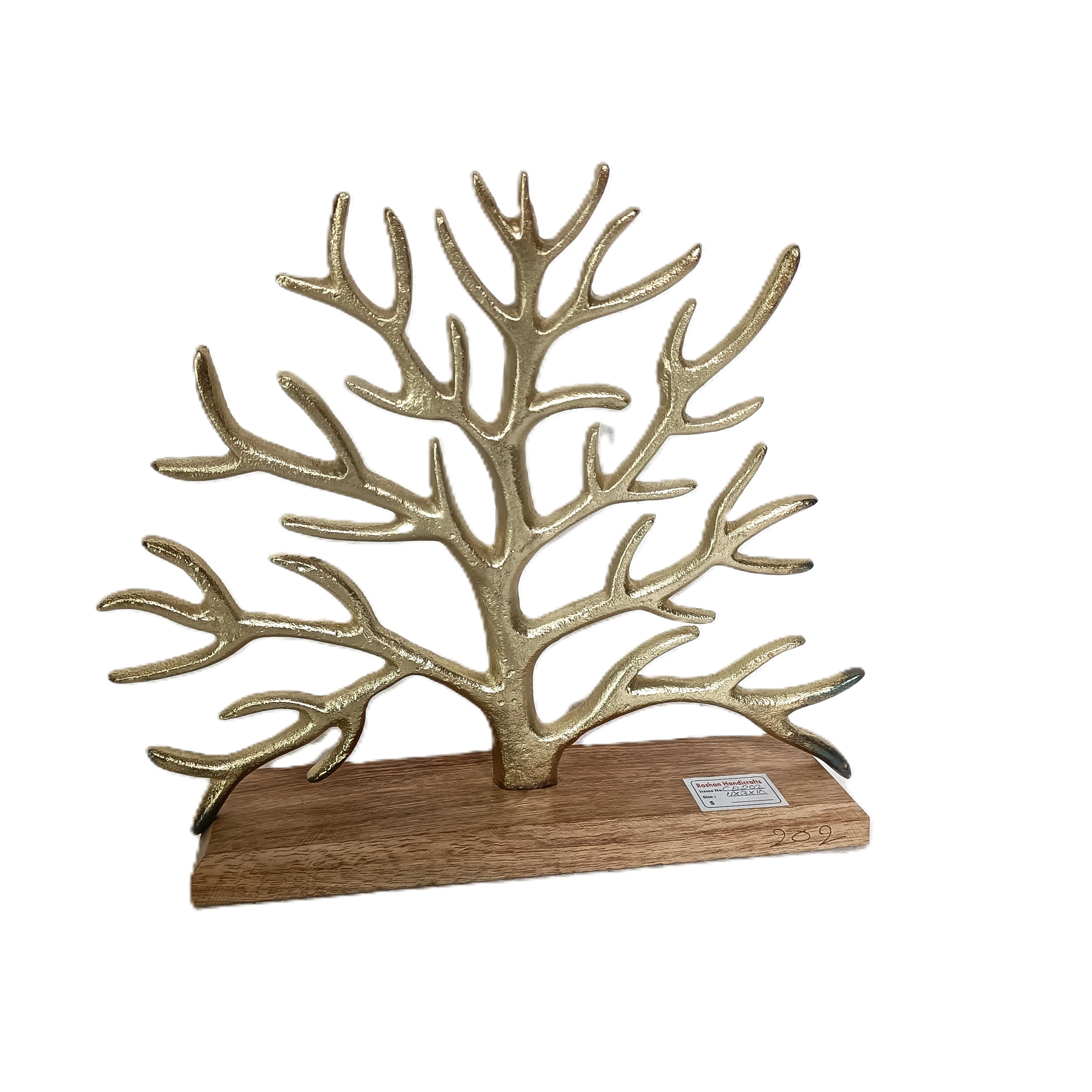 Antique Golden Tree Modern Abstract Metal Crafts for Home Living Room Display Christmas Decorative Ornaments Cabinet