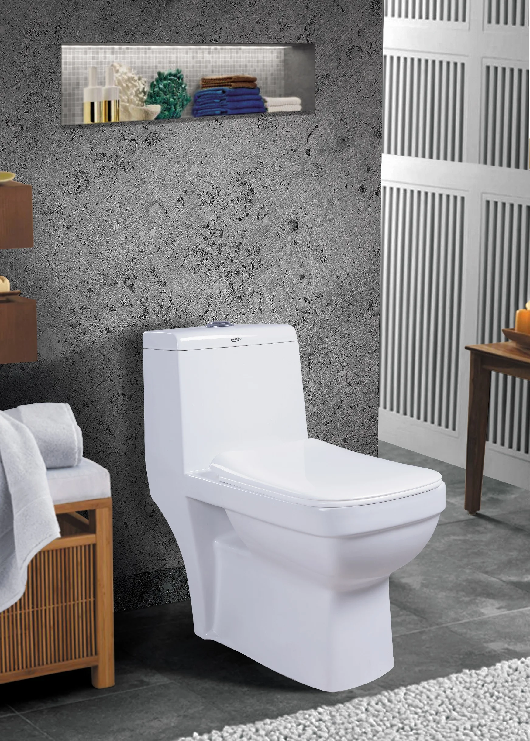 Export Quality Modern Style Western Sanitary Ware Seat Alfa One Piece