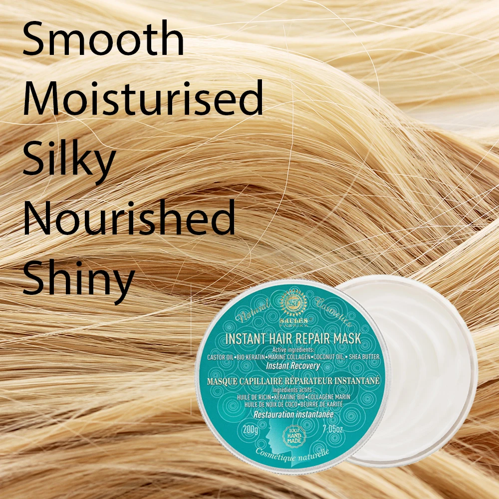 Keratin Hair Mask & Castor Oil & Collagen Complex 100 Natural