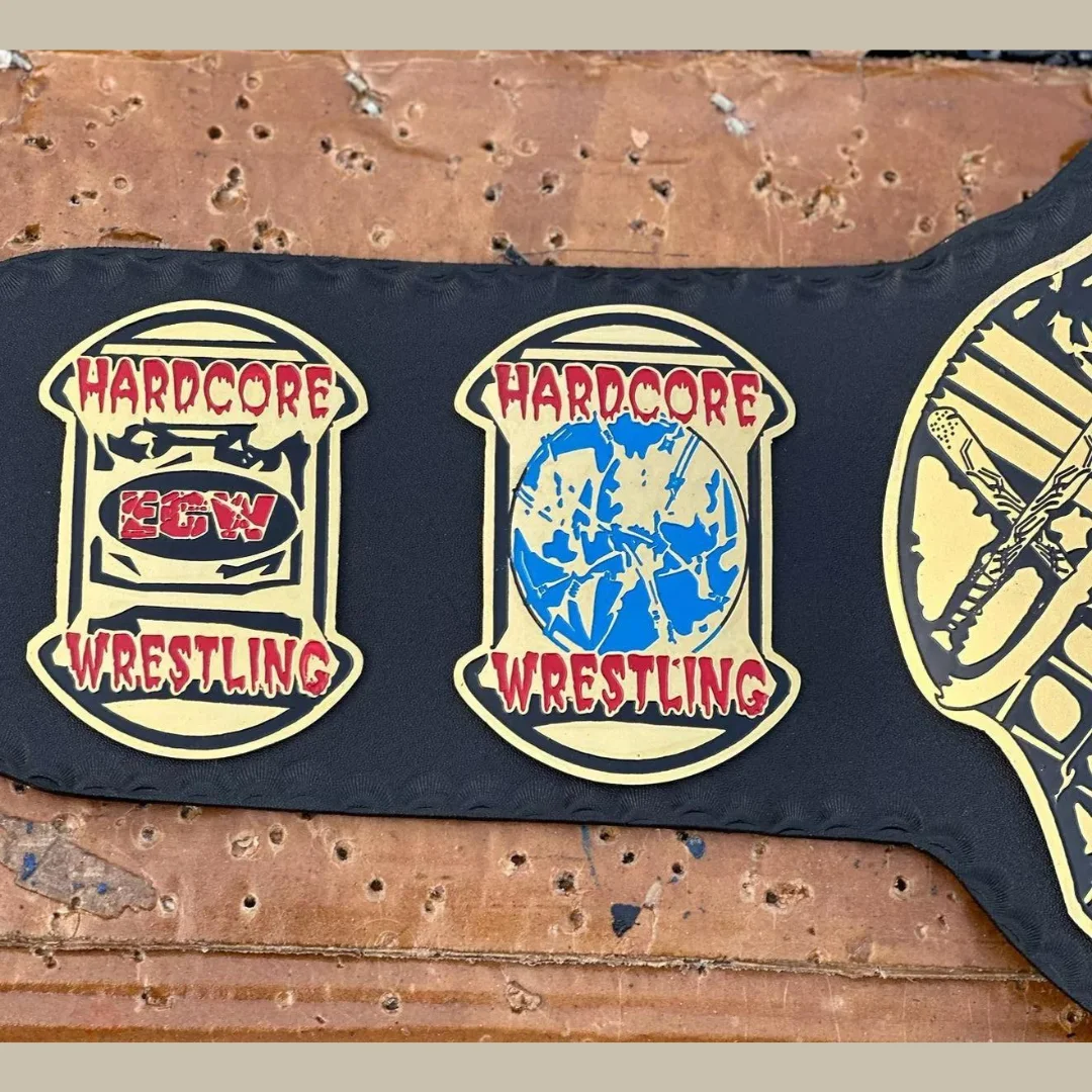 Custom Design & Logo ECW World Heavyweight Championship Title Hardcore Wrestling Belt Top Quality Brass Material Wrestling Belts