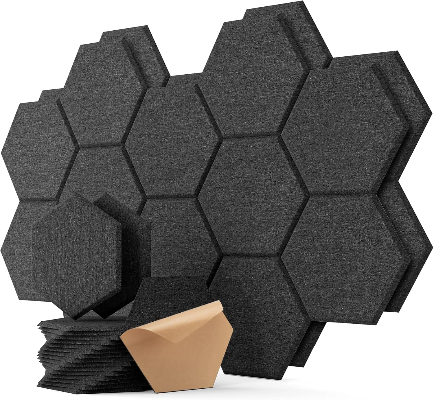 Yuan Yuan High Density Soundproof Foam Self-Adhesive Y Pattern PET Felt Acoustic Panels for Home Studio Living Room Hotel School factory