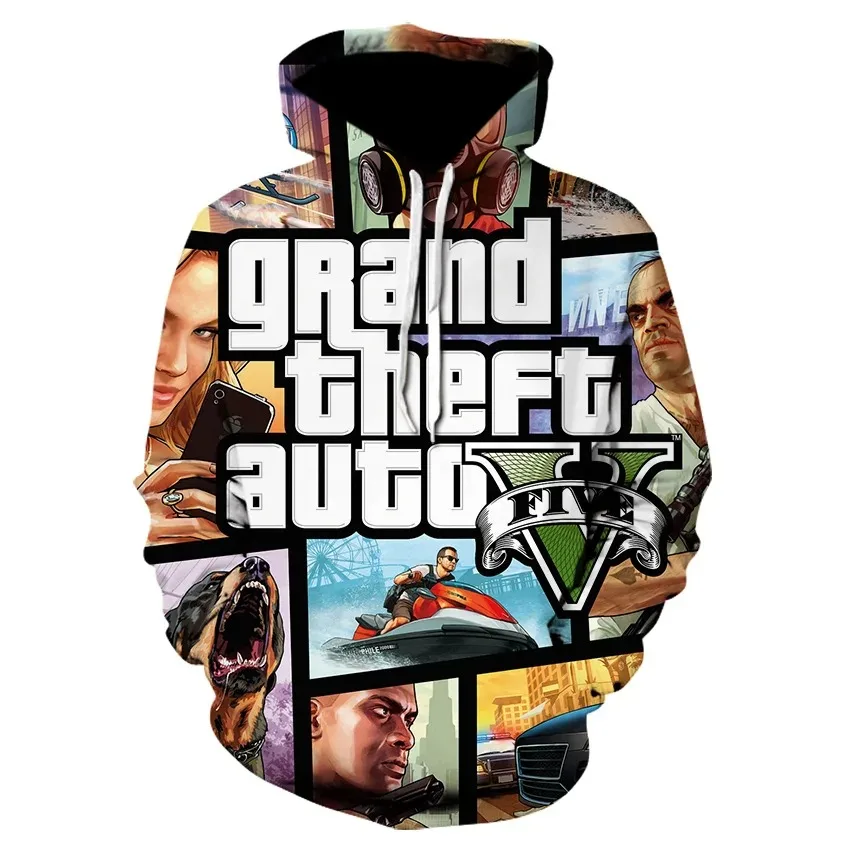 Grand Theft Auto 3d Print Game Gta 5 Hoodies Sweatshirts Men Women 
