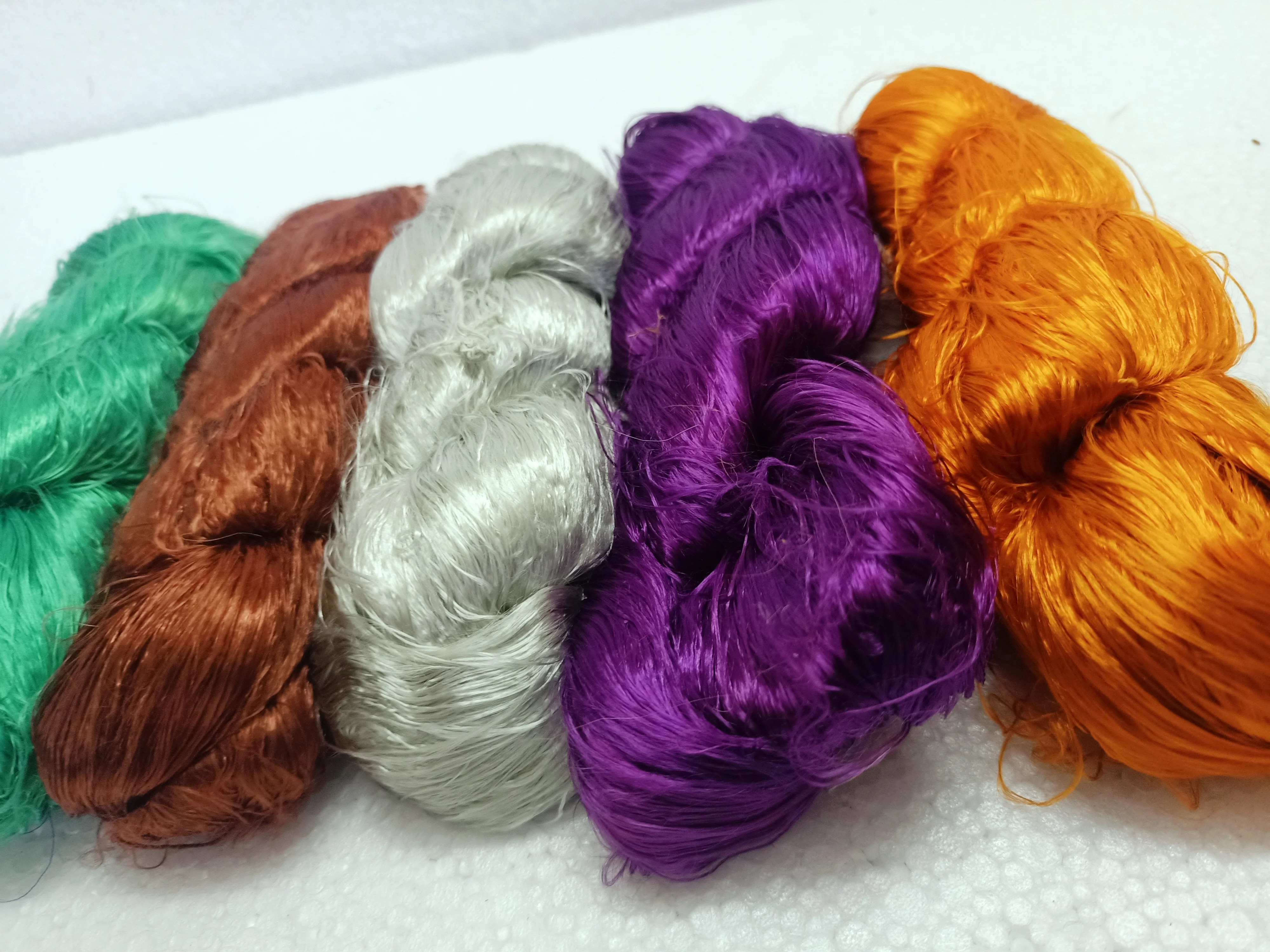 Custom Made Banana Silk Thrums  Made From Recycled Rayon and Viscose Fibers Ideal for Resale  by  Art and Craft Stores