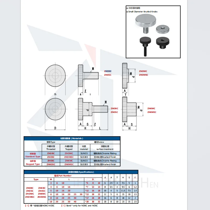 product highly recommended nobc knurled knobs   small diameter head straight knurling pattern coarse threaded knob-39
