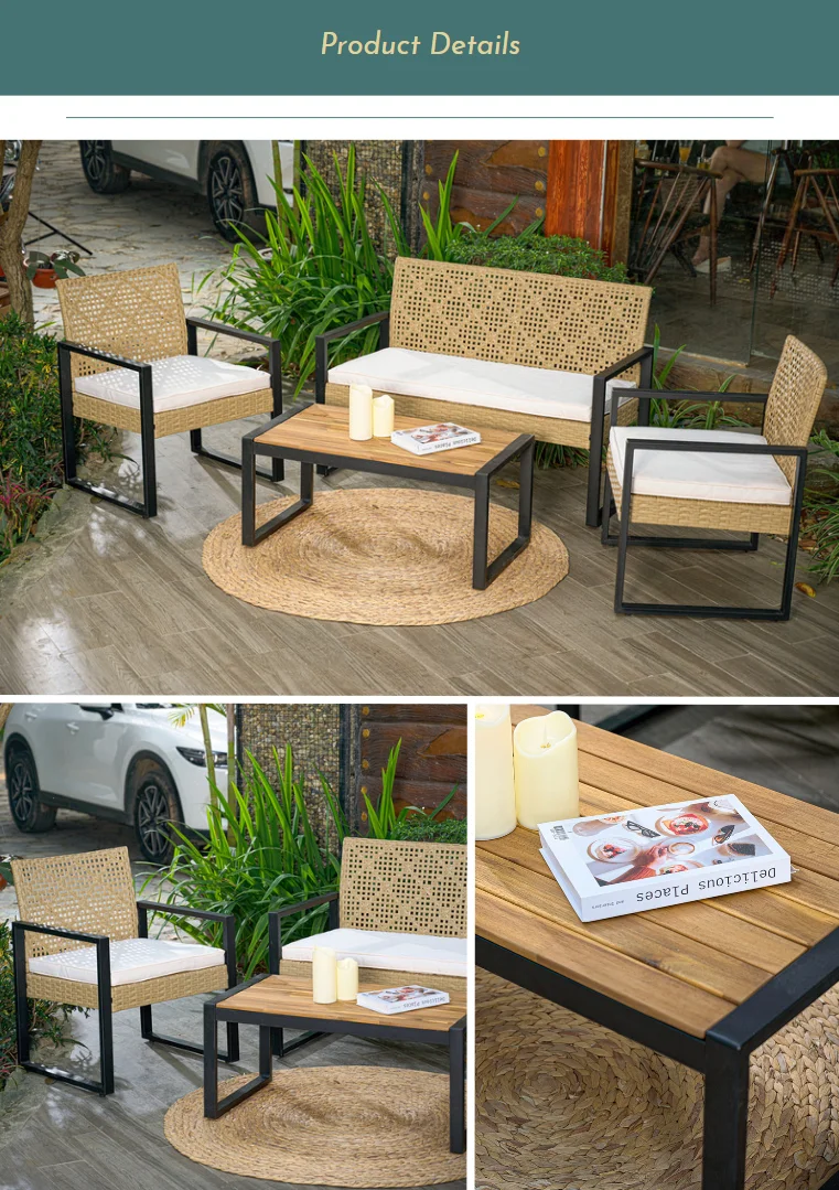 Garden Furniture Sofa Set 4piece Benk Daisy Outdoor Furniture Set