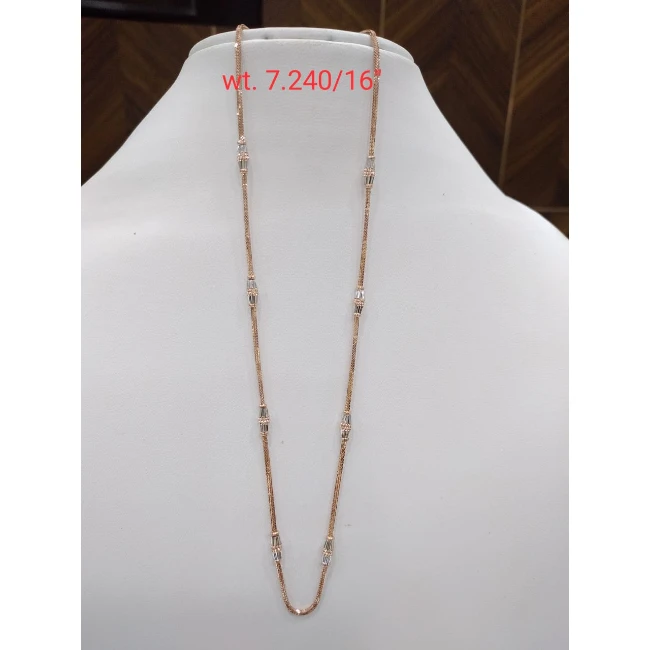 Elegant Classic Engagement Rose Gold 14k 585 Gold Necklace Adjustable Length Wholesale Price Made in India