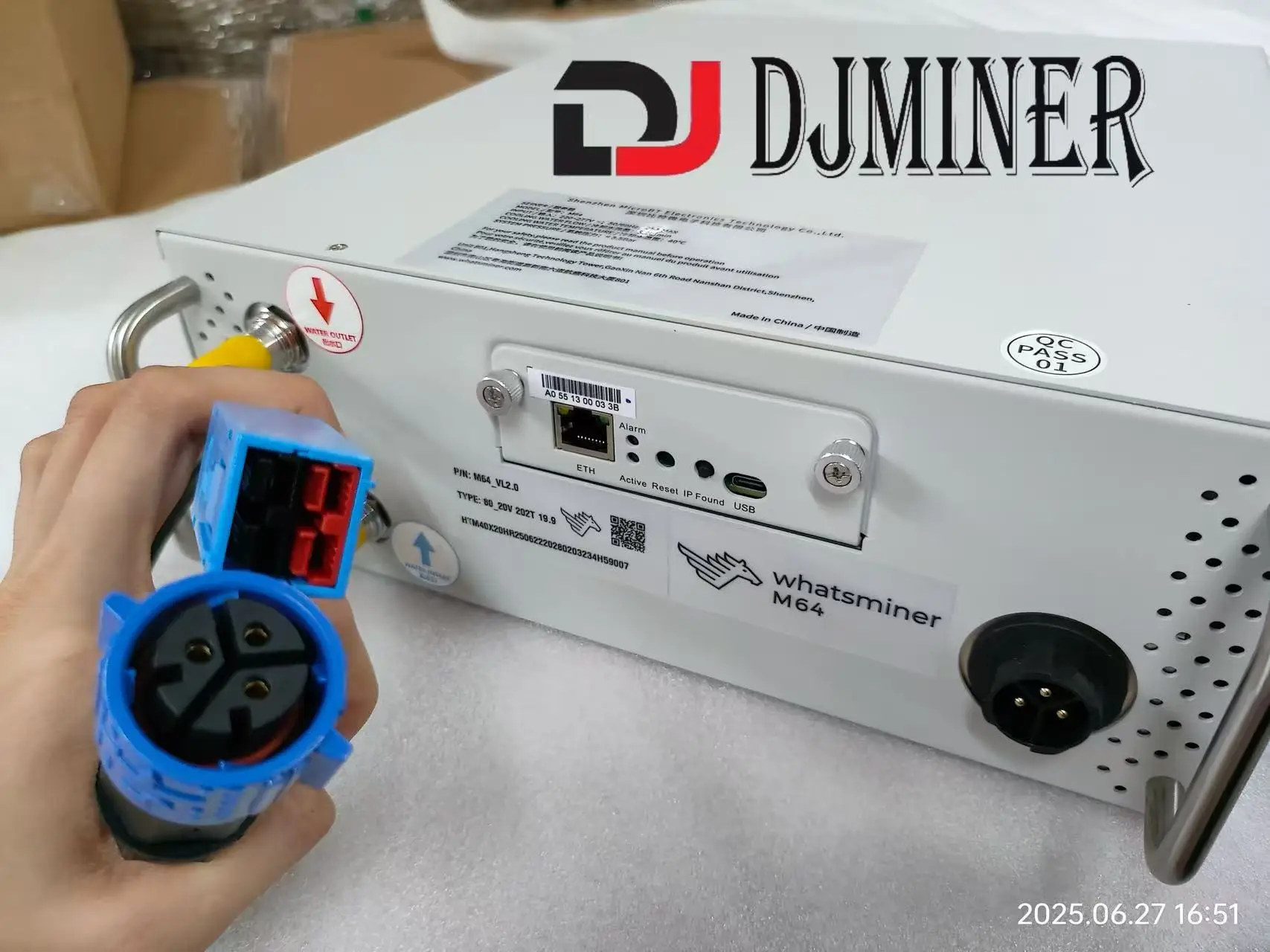 Heimgebrauch Miner Hydro Bitcoin Miner Whats miner M64 19,9 W 19W 200T Top  One Geräuscharm USA Einphasig 220V