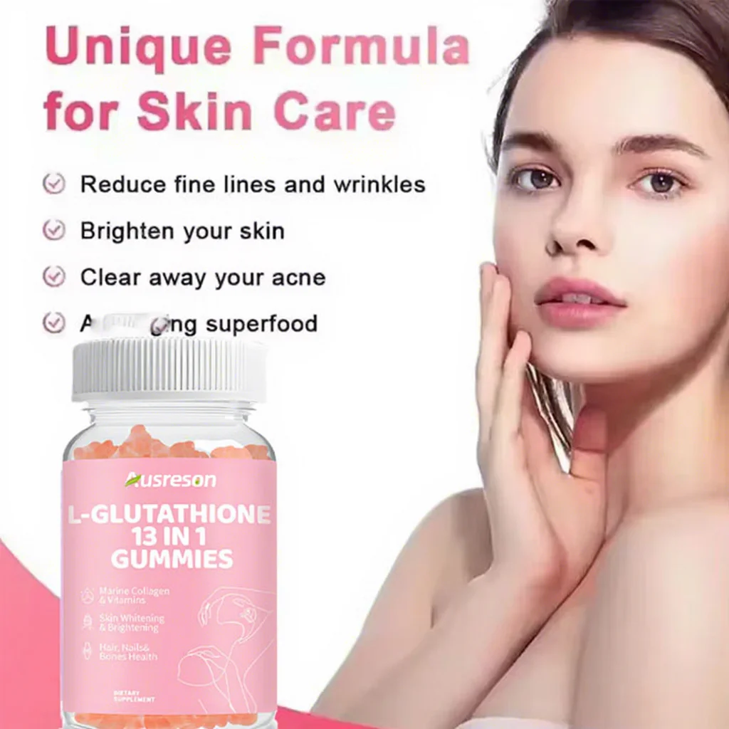 Your logo Halal Reduced L-glutathione Cosmetics Vitamin Biotin Collagen  Candy Gummy Skin Whitening L-glutathione 13 in 1 Gummies| Alibaba.com
