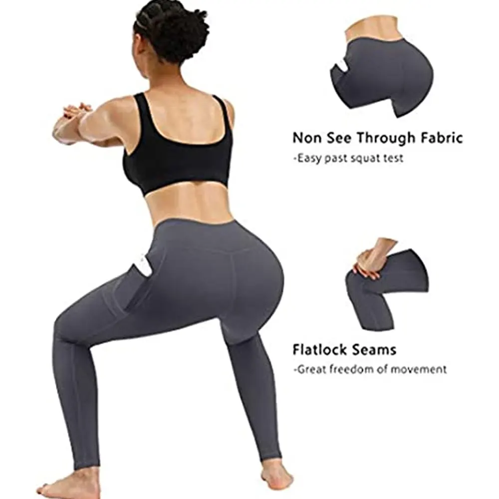 Women’s High Waist Yoga Pants, Tummy Control Workout Running 4 Way-257067