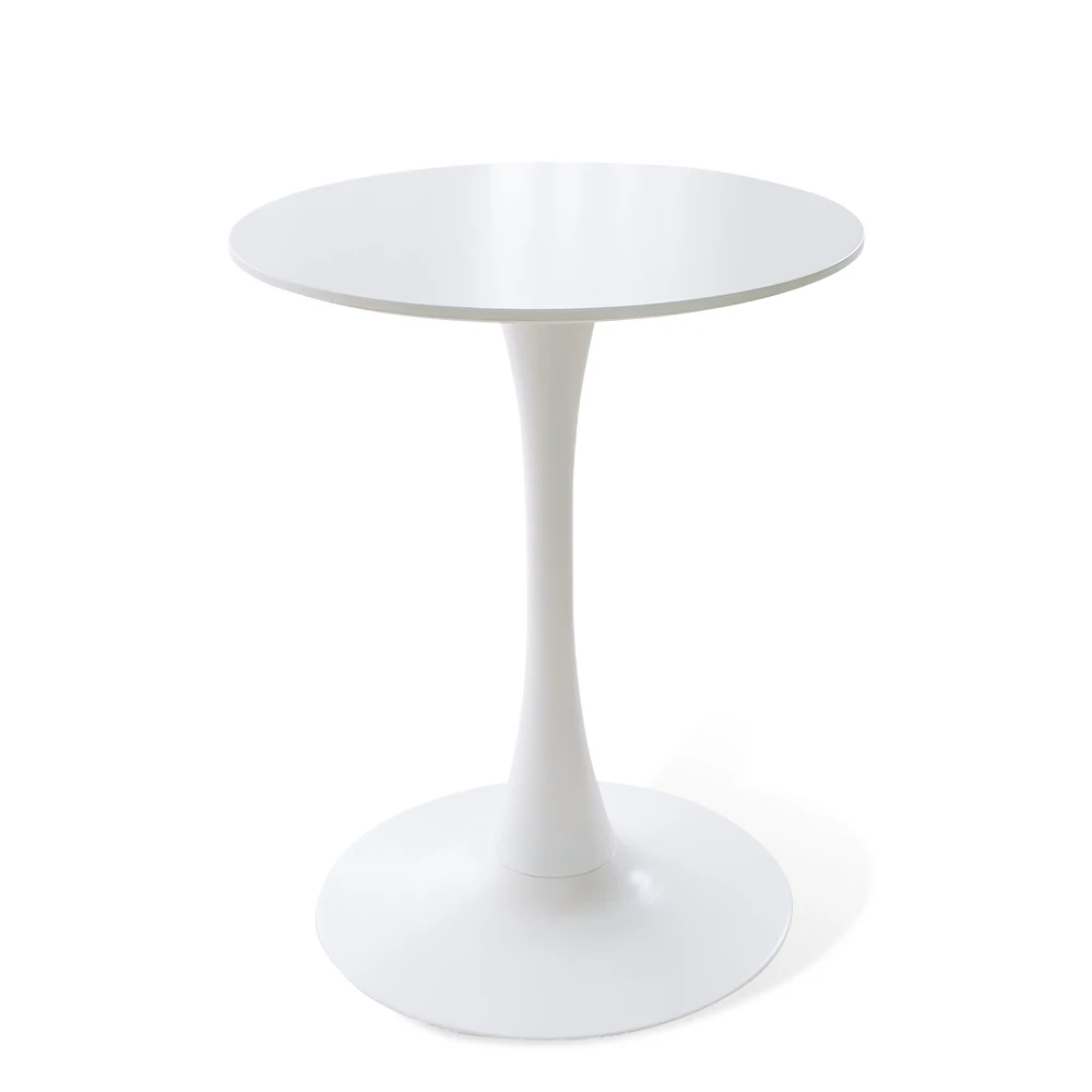 Coffee Table Tulip Base Nordic White Luxury Small Furniture Living Room Wood Metal Adjustable Height Powder Coated Finish