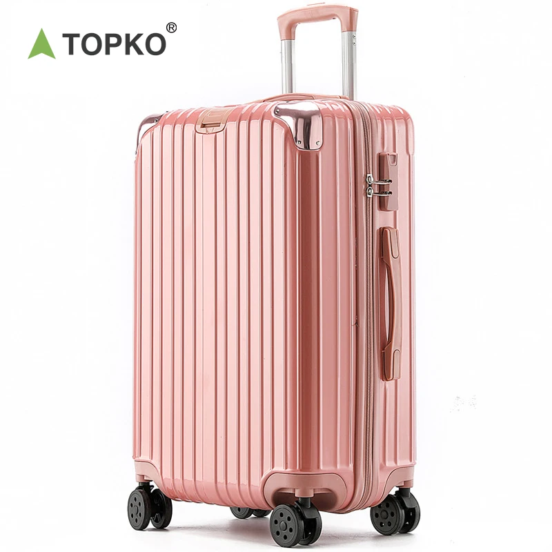 Topko Carry On Luggage Outdoor Abs+pc Travel Luggage Bag With Wheels & Lock Portable Travel