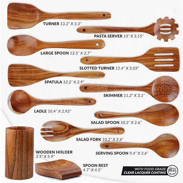 Wholesale Kitchen Supplies Wooden Utensil Kitchen Accessories Spoon Wooden Spatula Kitch aperçu 2