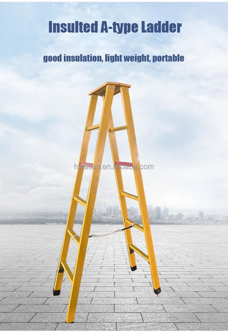 Electric Insulating Double Sided Multipurpose Fiberglass Extension Ladders Foldable Fiberglass Ladders Extension Ladders