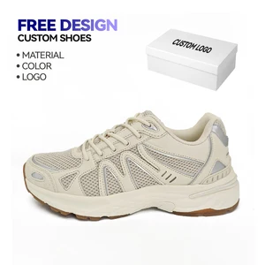 Jiaxin Customized Men's Women's Retro Mesh Sports Shoes Casual Flat Running Shoes Soft Walking Thick-soled Autumn Shoes Model