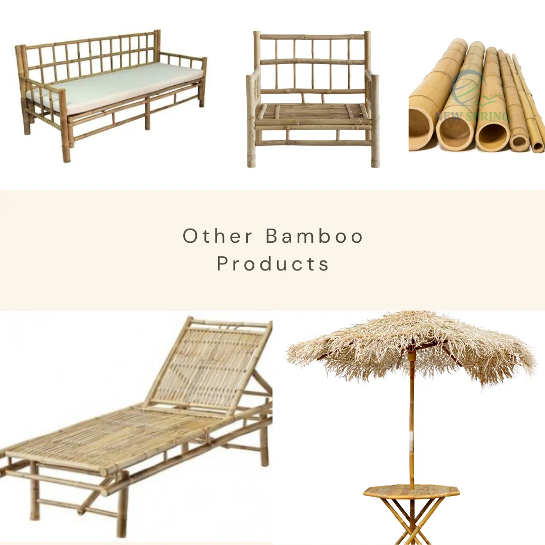 New Product Vintage Bamboo Long Chair For Living Room With Cushion