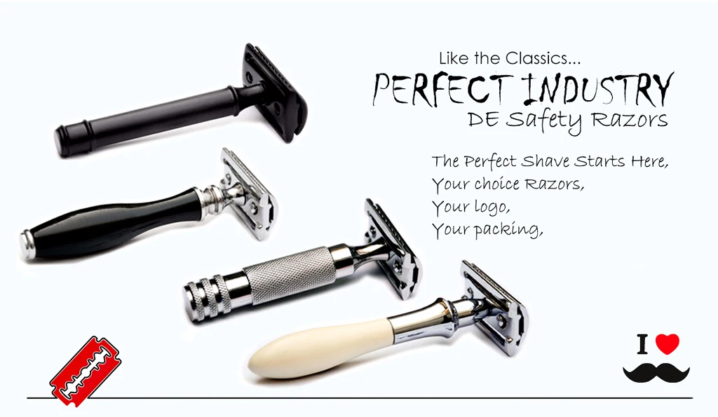 Professional Rosewood Handle De Safety Razors / Wooden Handle Shaving