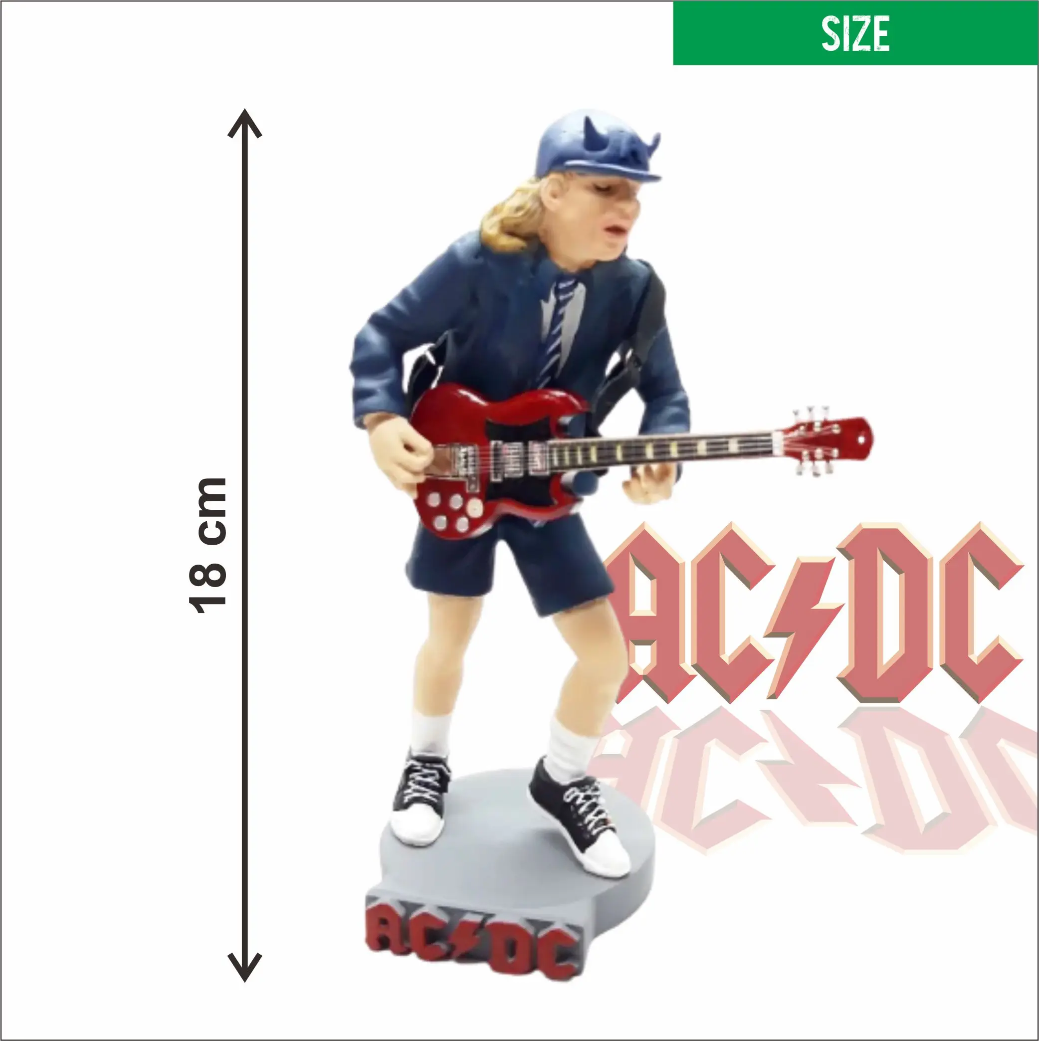 AC/DC アクションフィギュア アンガス・ヤング 18cm ギター付き