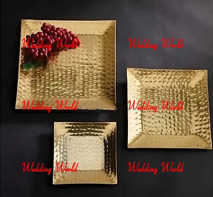 Luxury Metal Serving Tray Premium Quality Handmade Platter Customized Size Decorative Fancy