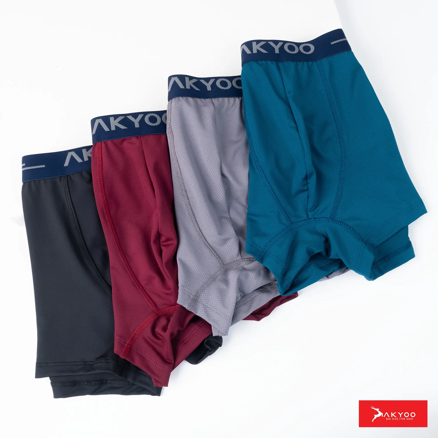 Akyoo Mens Underwear 80140 Wholesale Fashion Men's Boxers Big Size