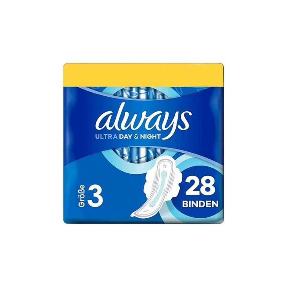 Always Maxi Overnight Pads With Wings,Size 4,Overnight,Unscented,48 Ct