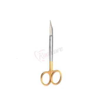 Tijeras Umbilicales Curvas Busch - 16 Cm, Punta Roma, Acero Quirúrgico, Calidad Profesional