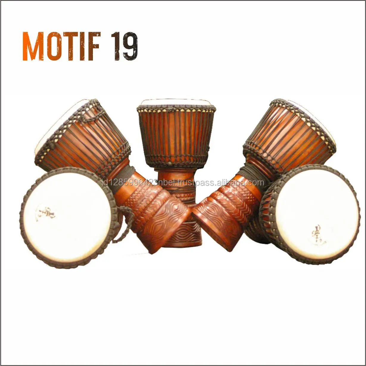 Indonesian Manufacture Djembe Drum Percussion Instrument Made From