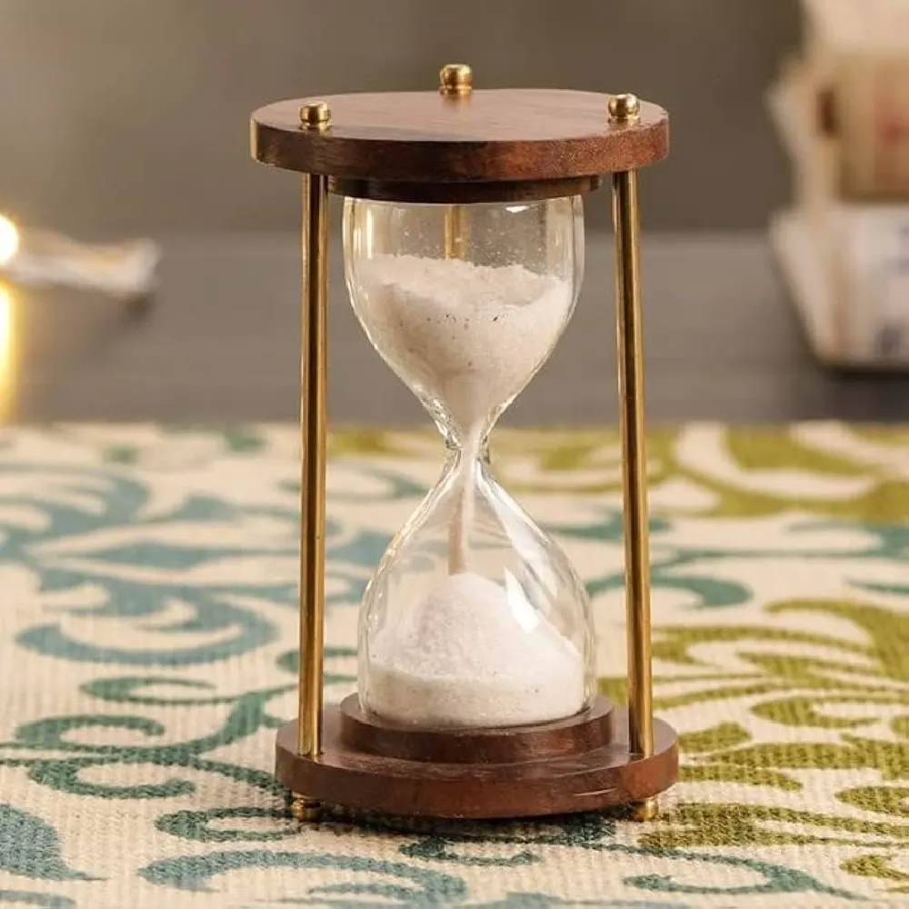 Лучший товар часовой стеклянный таймер самый продаваемый домашний декор деревянный песочный для домашнего офиса.