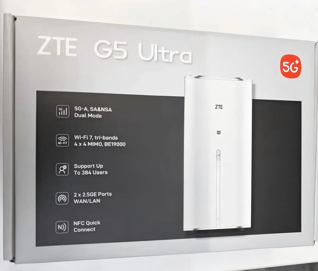 ZTE G5 ULTRA ルーター Wi-Fi 7 BE19000 ZTE G5 Ultra 5G Router AI 5G FWA WiFi 7 New Product MC8531 - LTEmall