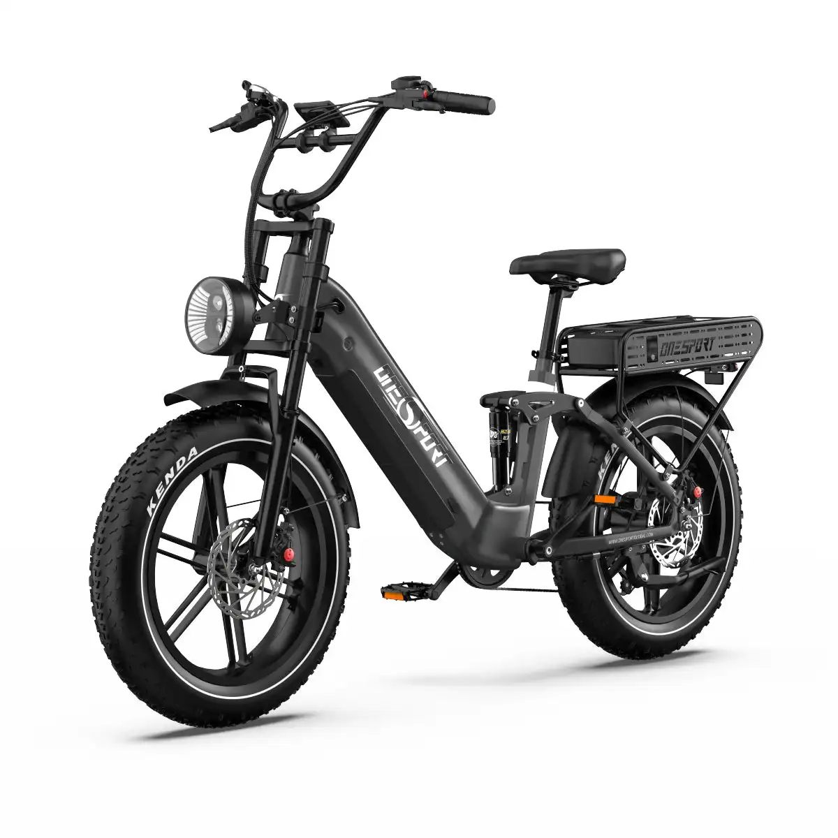 Onesport OT08 Pro Full Suspension E-Bike 48V 250W/350W Rear Hub Motor Aluminum Frame Integrated Battery 60km Range Dirt Bike