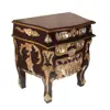 Dark Brown Gold & Silver Painted