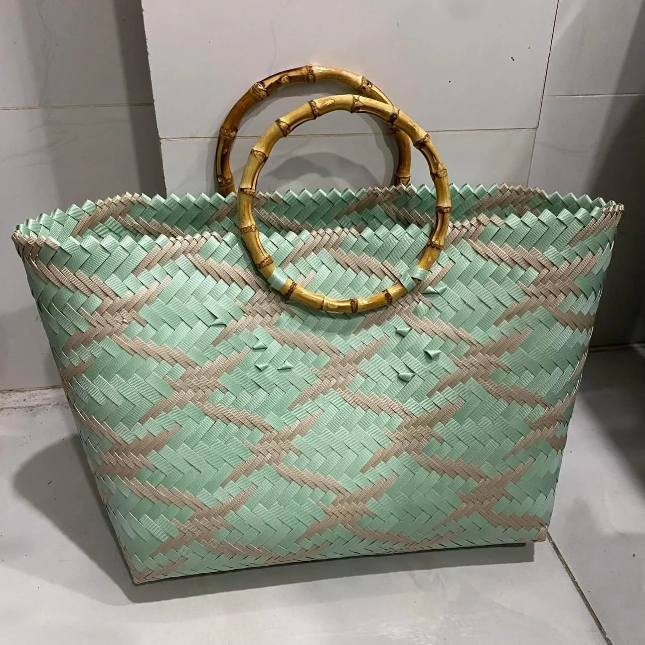 Eco Friendly Plastic Bayong Bag Buri Bag Native Bayong 2Pcs 4x4x12