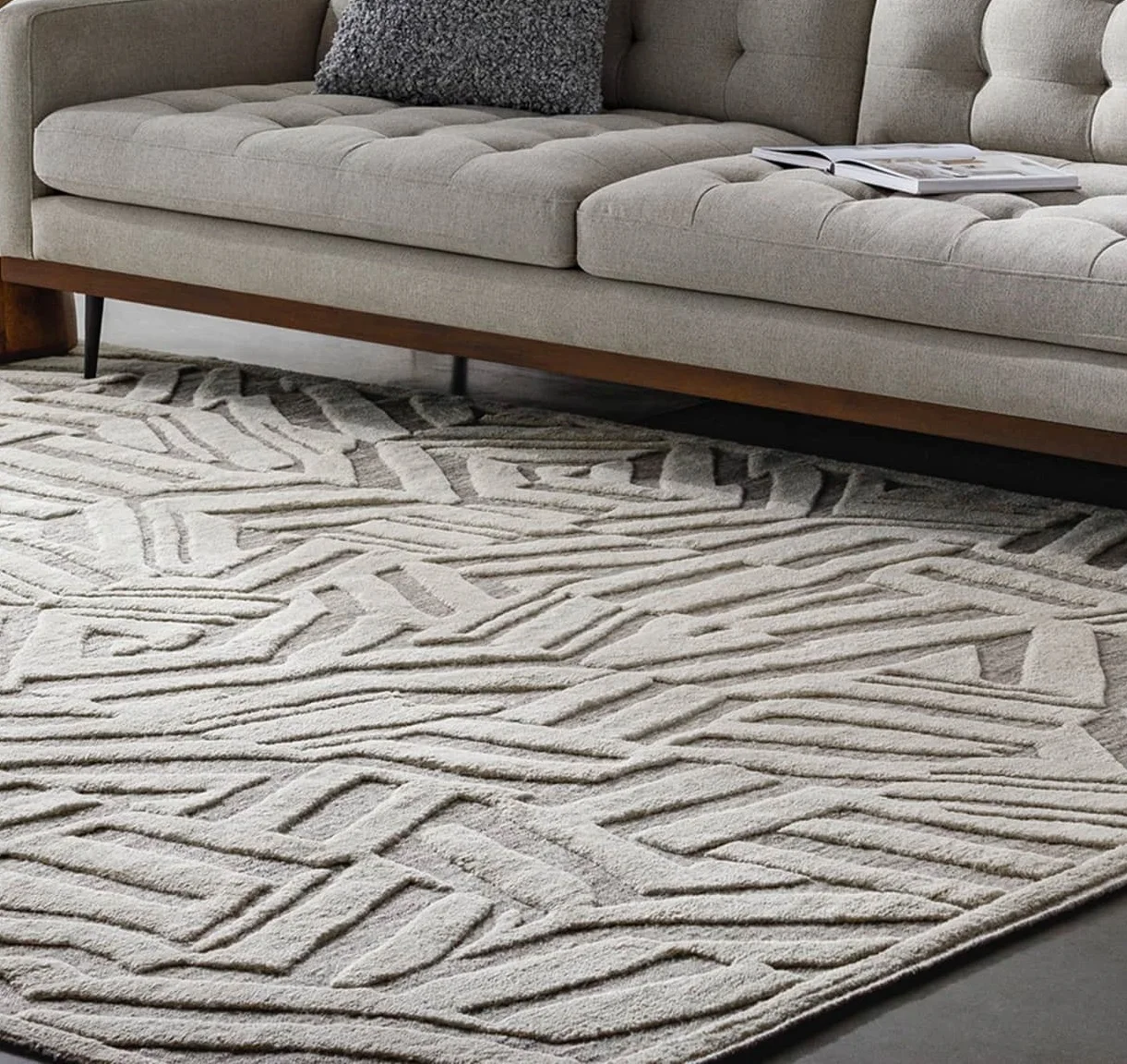 wool carpet high end luxury rug latest design hand knotted wool silk