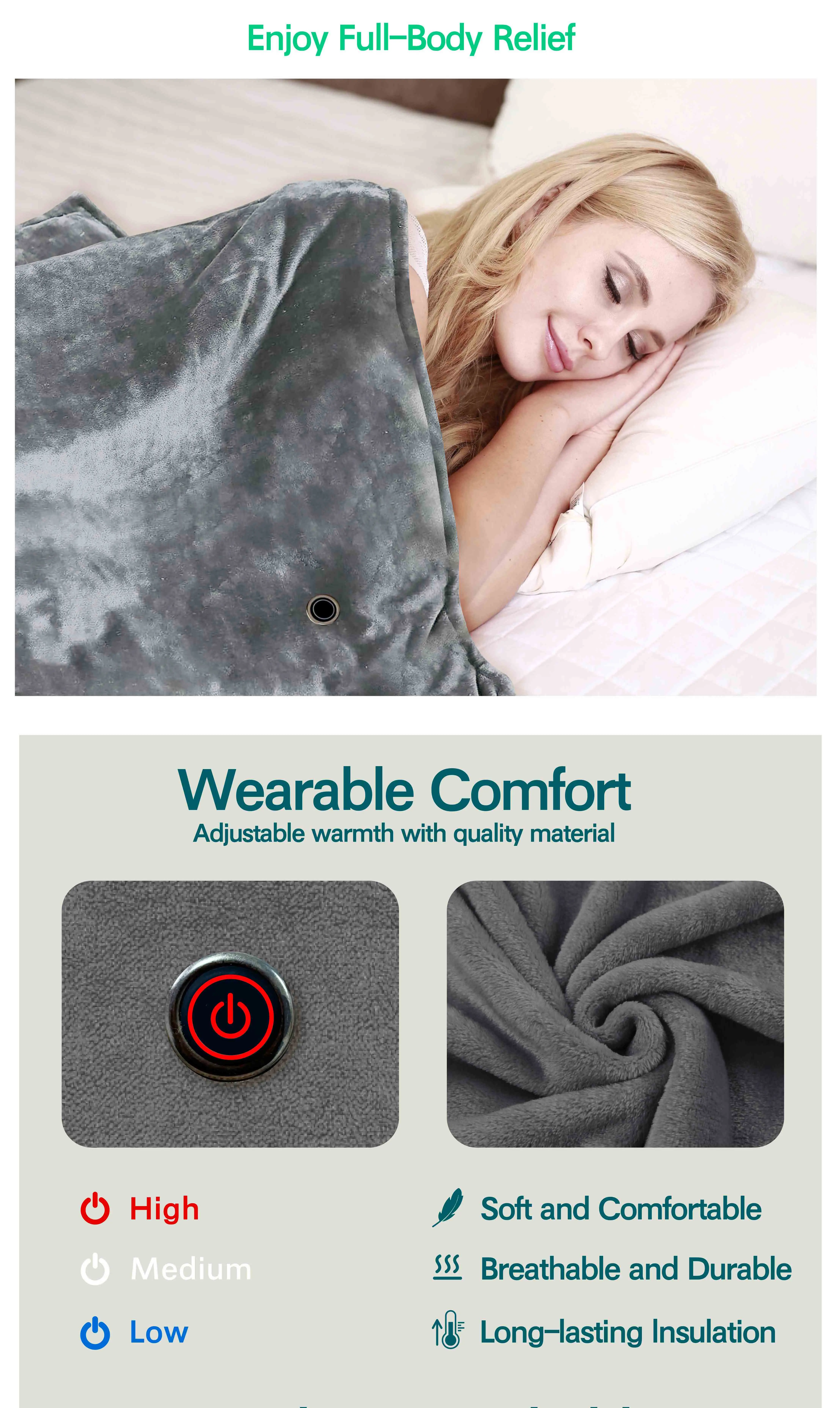Heated Blanket, USB, 100% Polyester, LH002B - detail 10