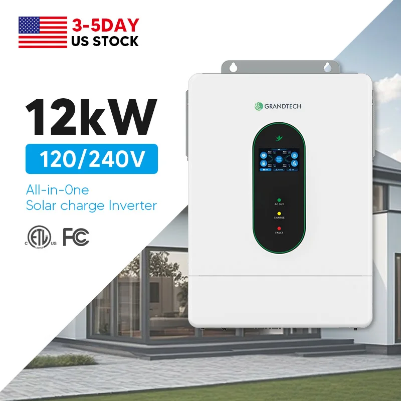Inverter Comhshamhais Singilte Scoilte 60A MPPT 3KW 5KW 6KW 8kw 10kw 12kw Córas Ghrian Off Grid Luchtaire Cnaipe 48V Fúinnimh Ghrian Bhaile